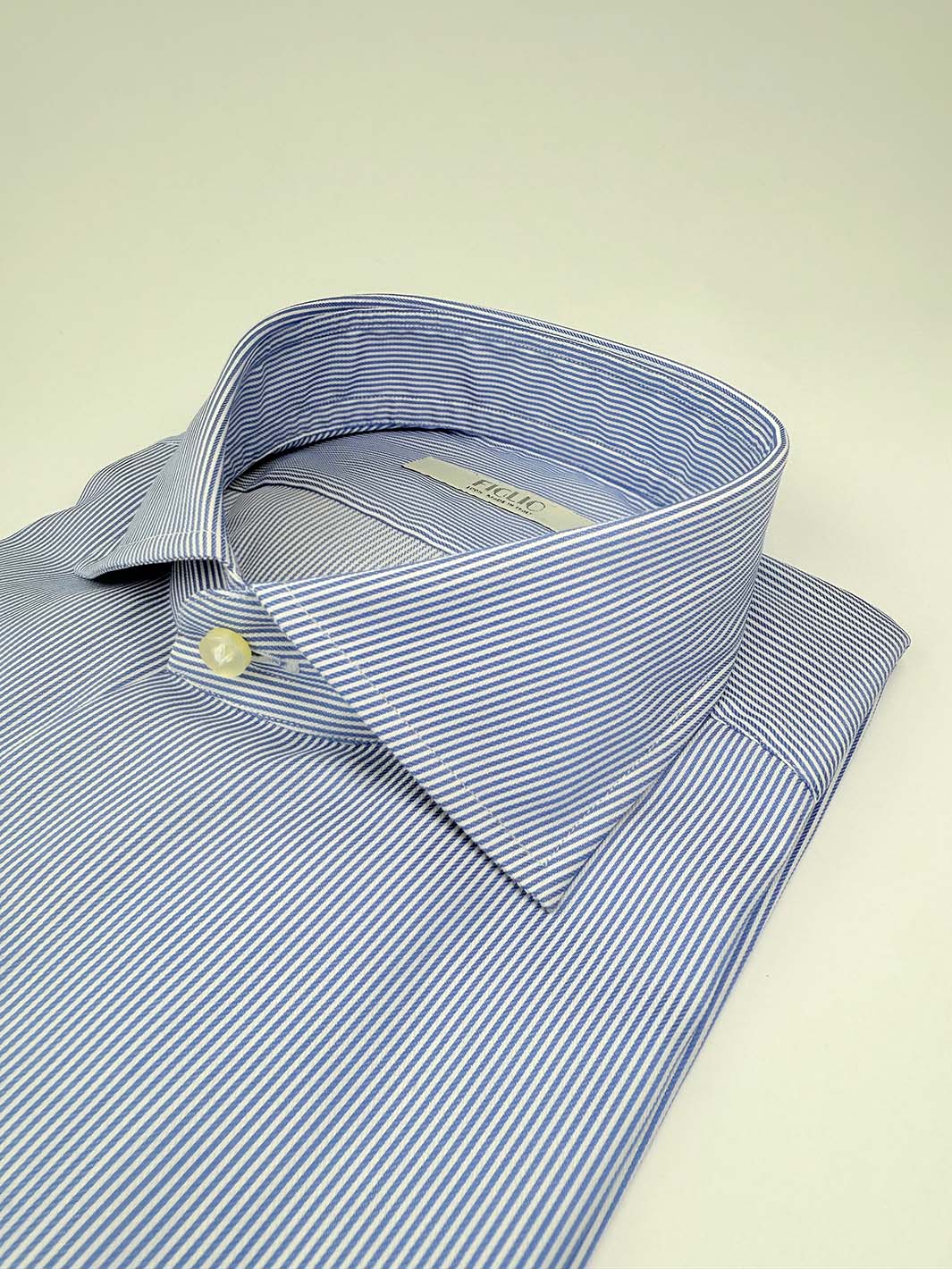 Striped Cotton Dress Shirt - Blue