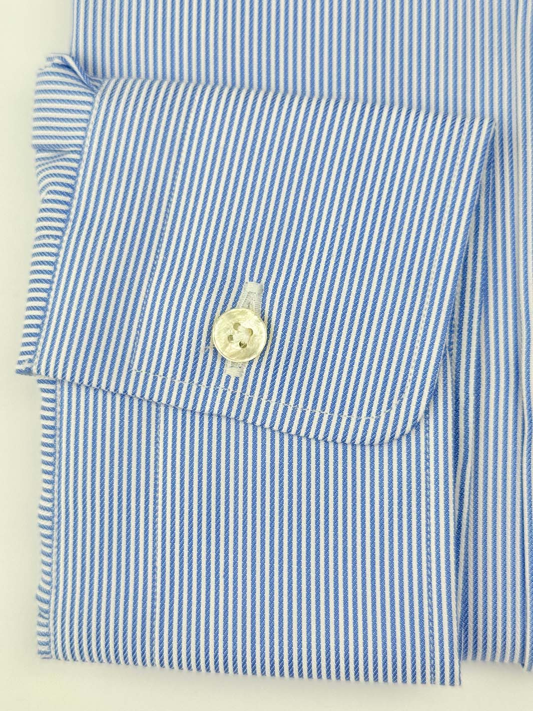Striped Cotton Dress Shirt - Blue