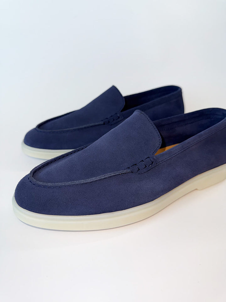 Blue Suede Loafers