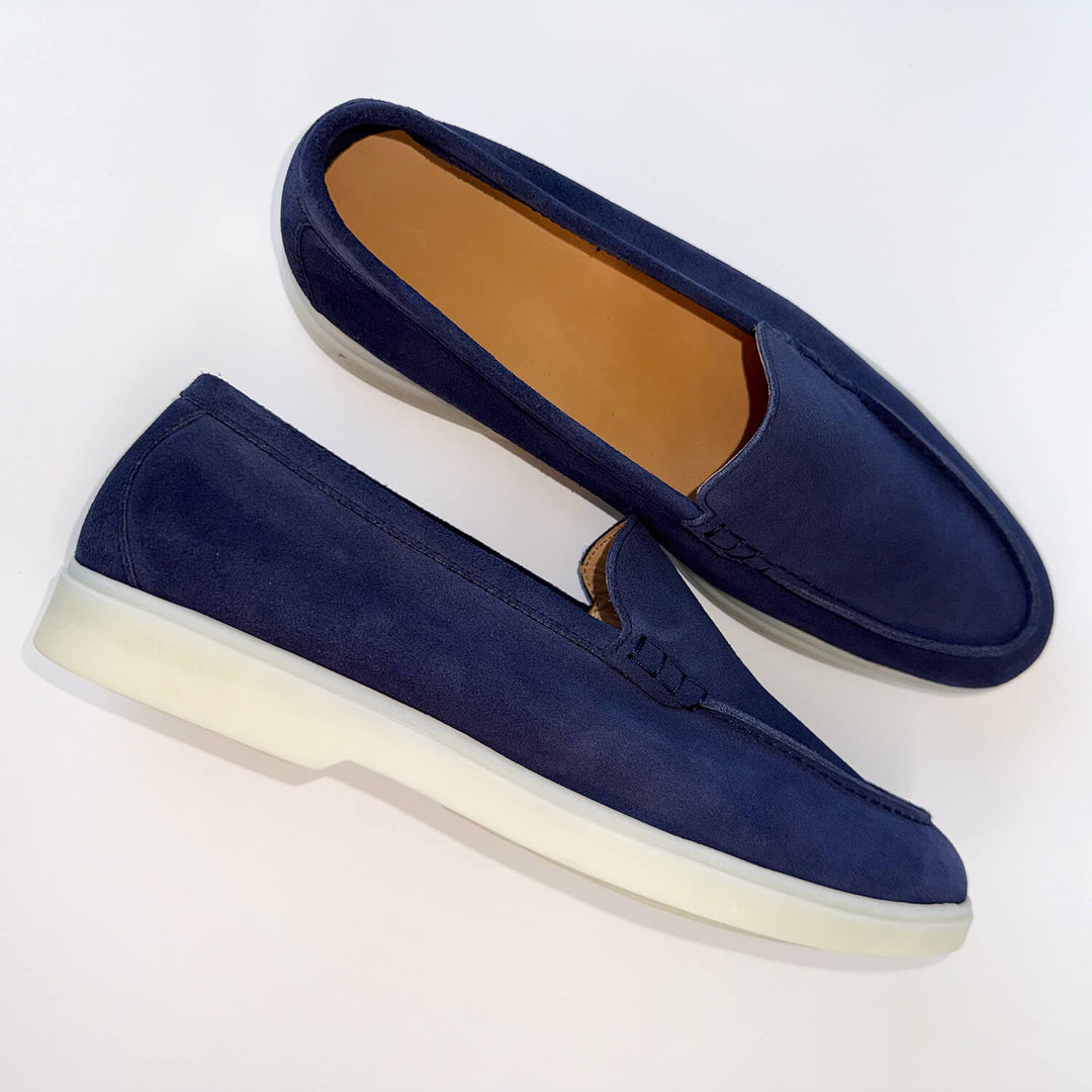 Blue Suede Loafers