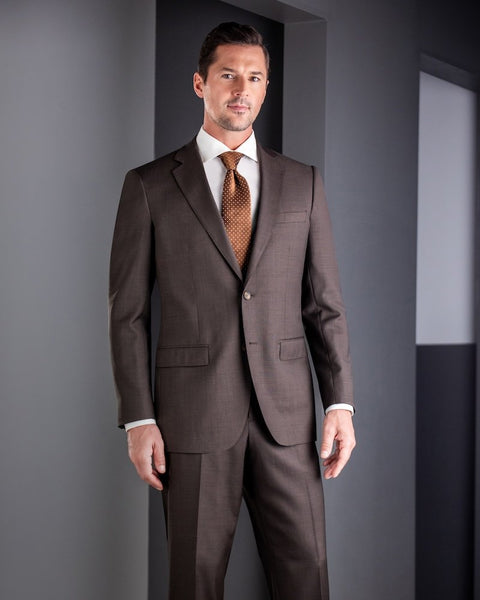 Sharkskin Wool Suit | Super 150s Modern Fit – Anatoly & Sons