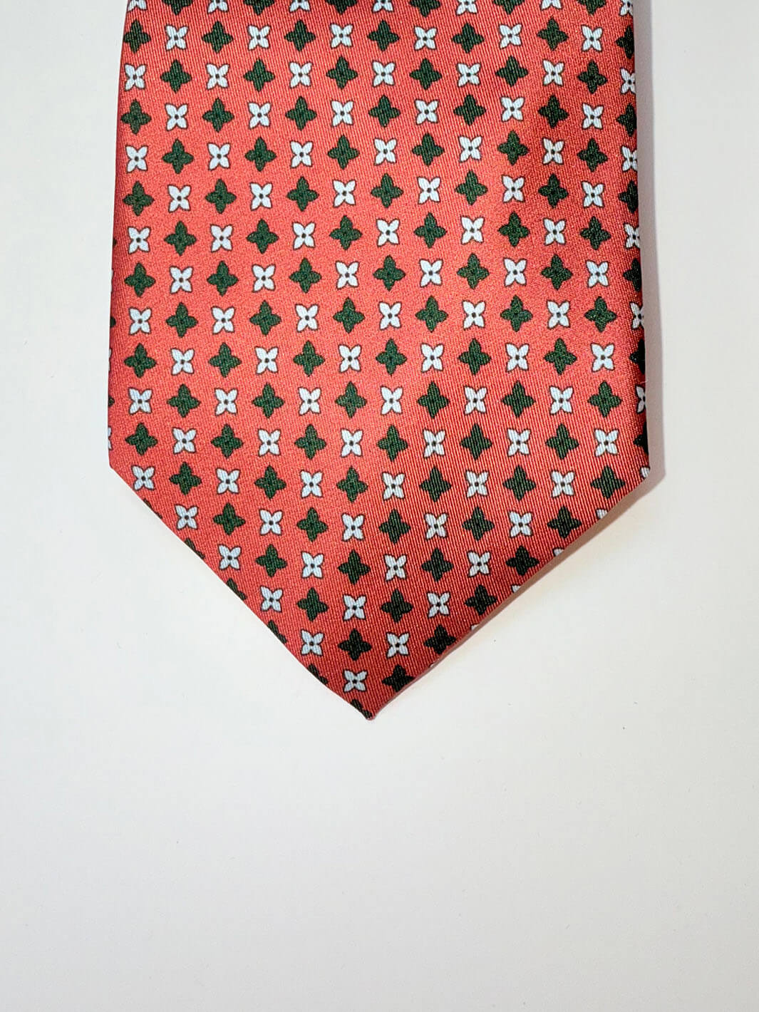 Silk Floral Tie - Crimson