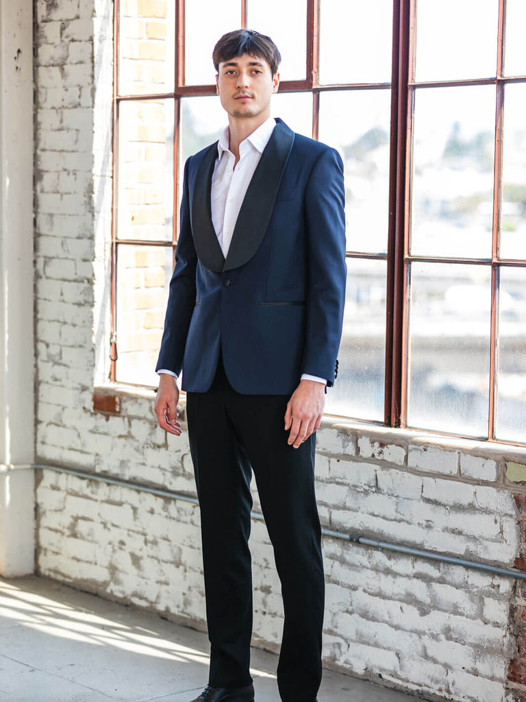 Dark Blue Shawl Tuxedo Jacket 50R US (60R EU) Dark Blue Shawl Tuxedo Jacket 50R US (60R EU)