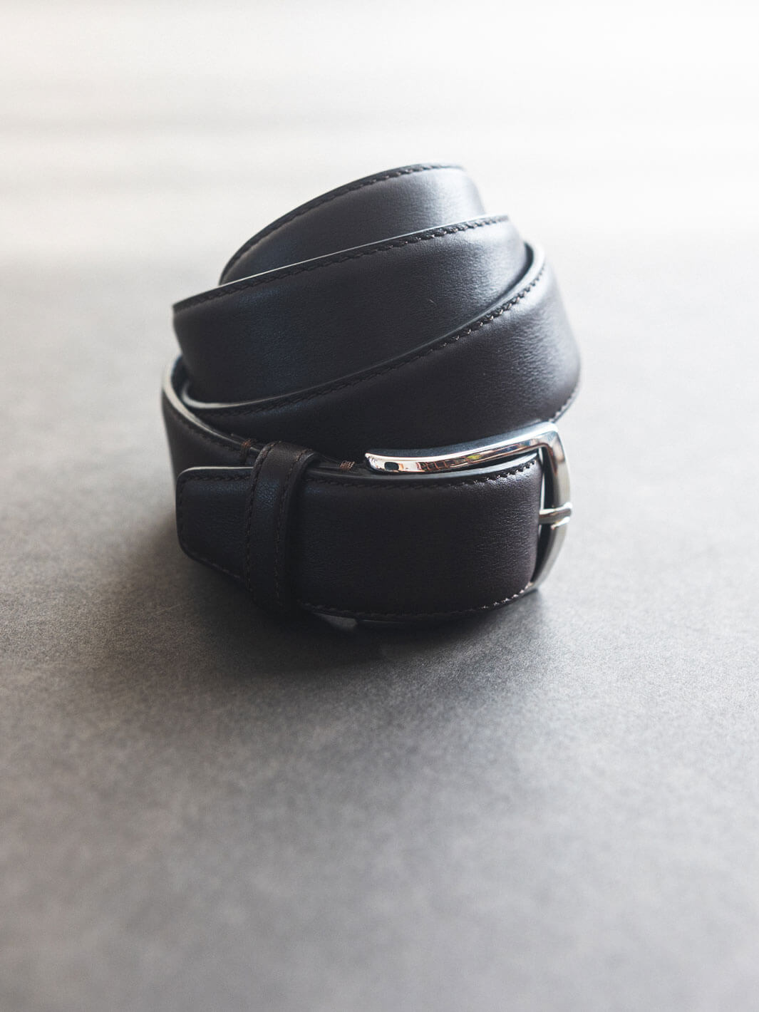 Calfskin Leather Belt - Espresso