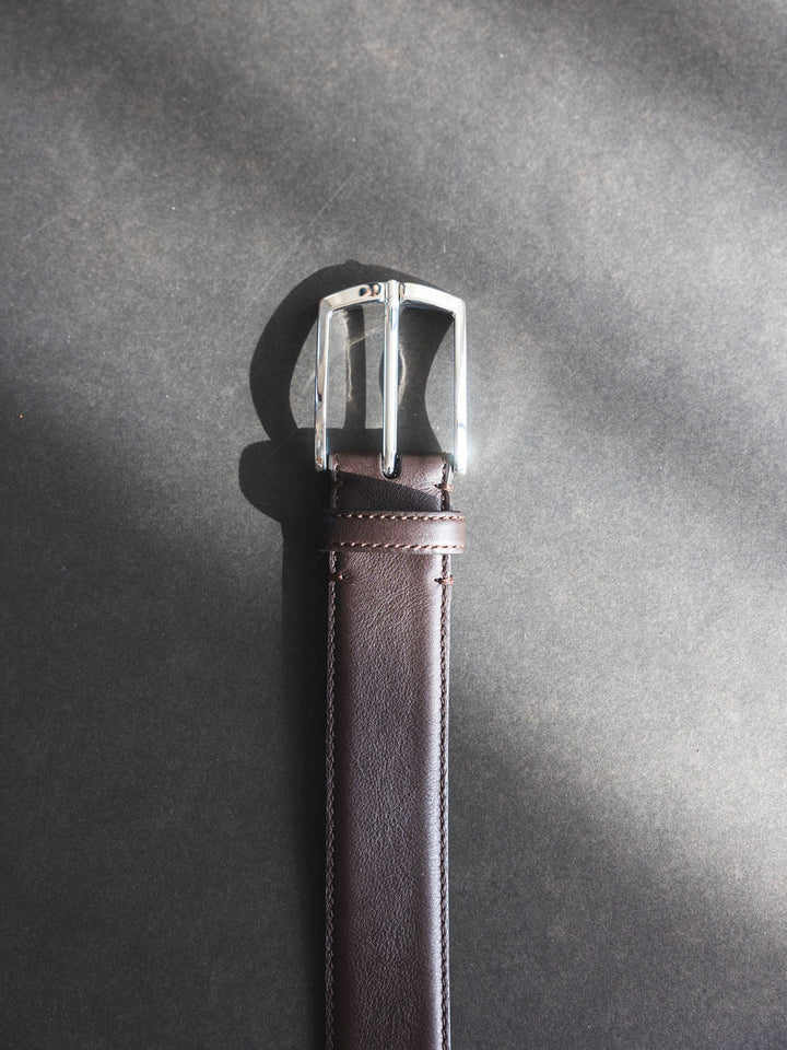Calfskin Leather Belt - Espresso