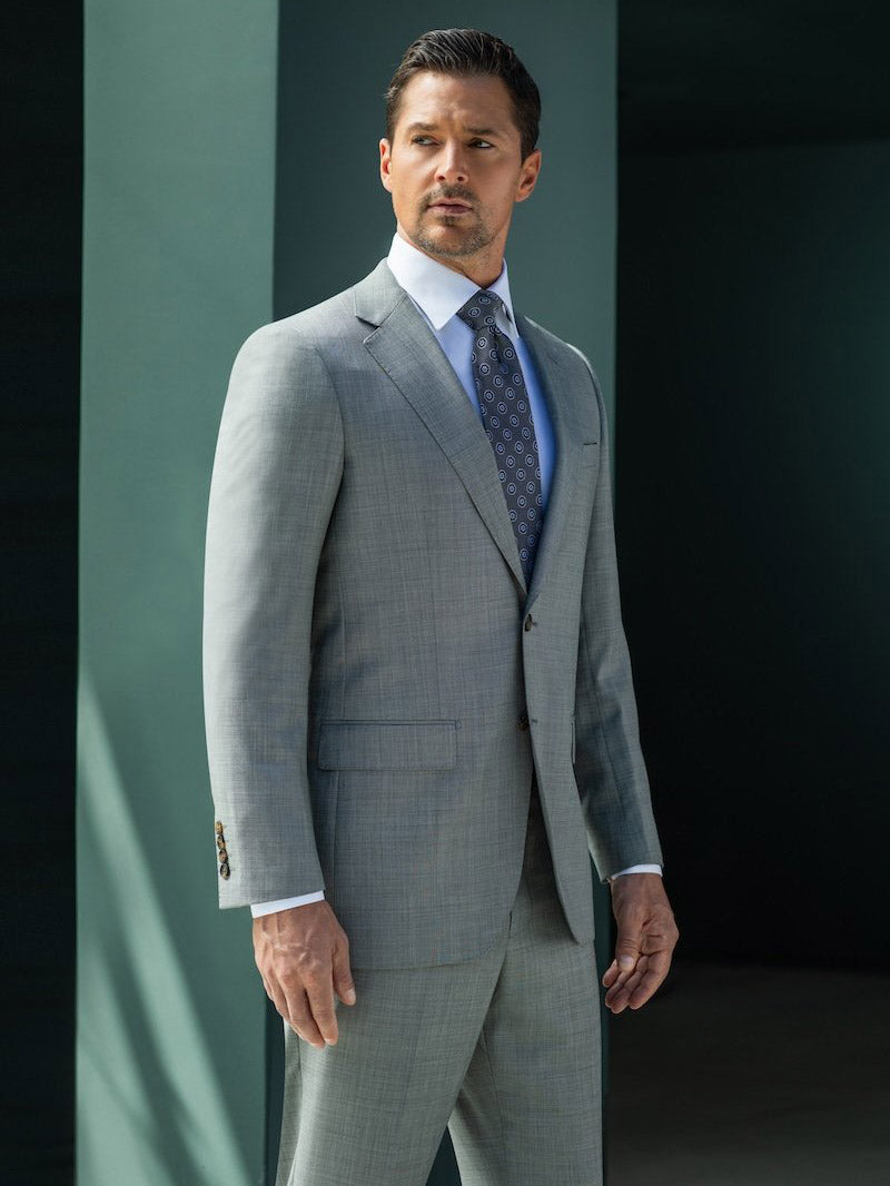 Sharkskin Wool Suit | Super 150s Classic Fit – Anatoly & Sons