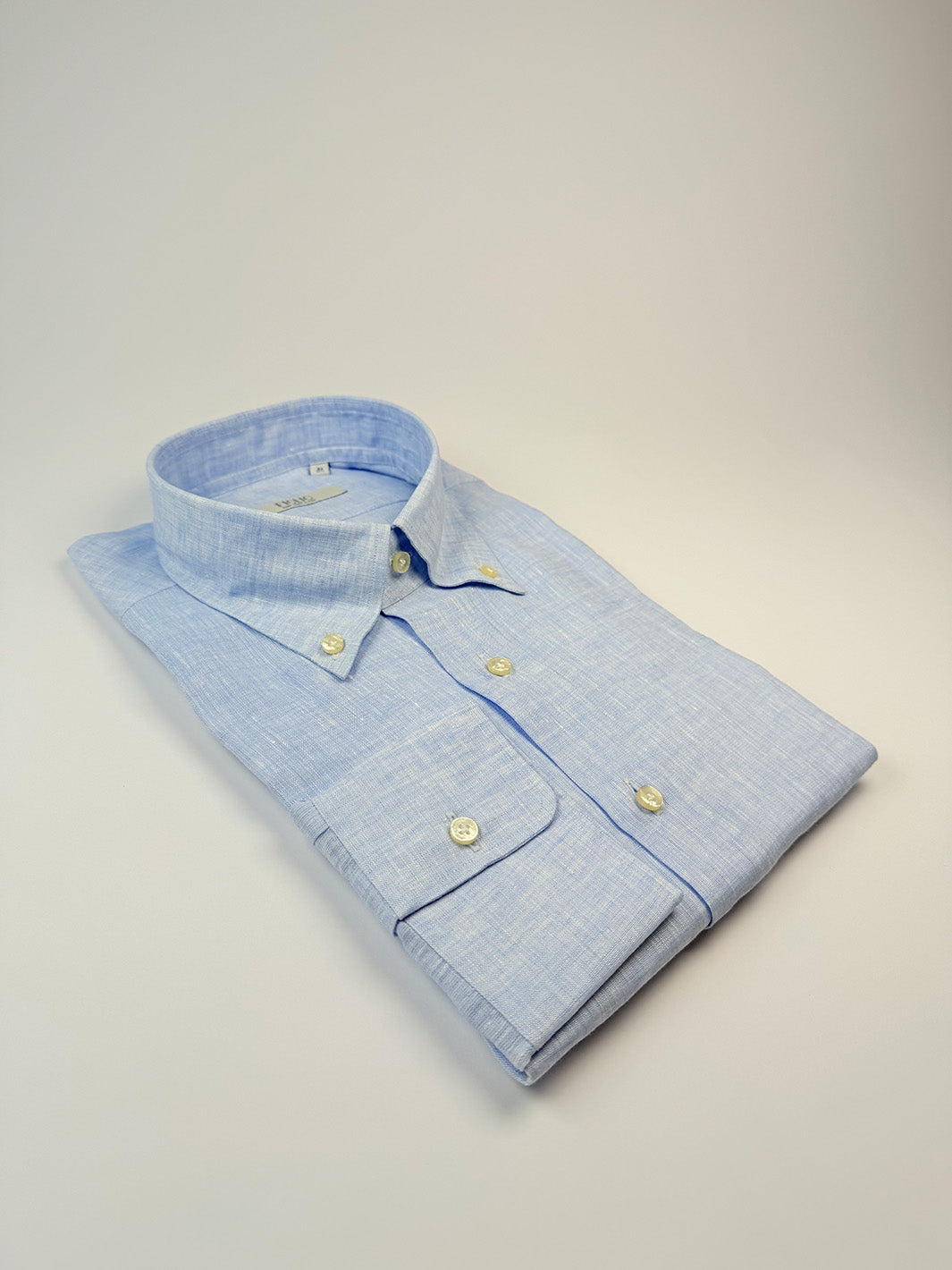 Linen Button-Down Shirt - Light Blue