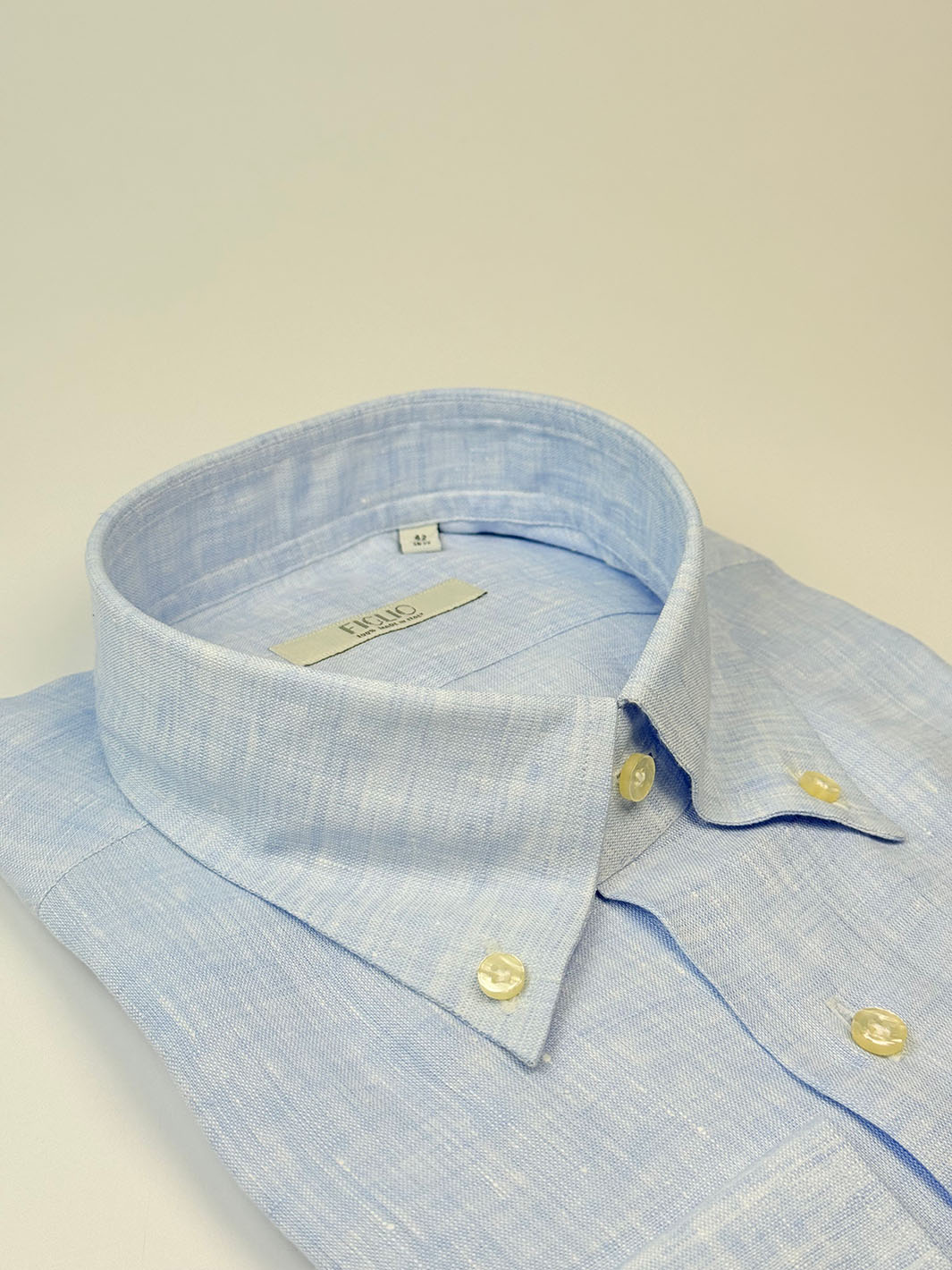 Linen Button-Down Shirt - Light Blue