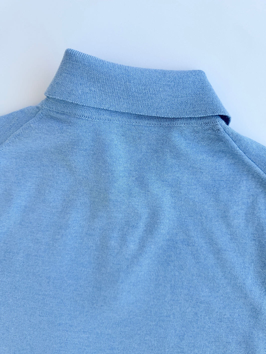 Extra Fine Merino Polo Shirt - Light Blue