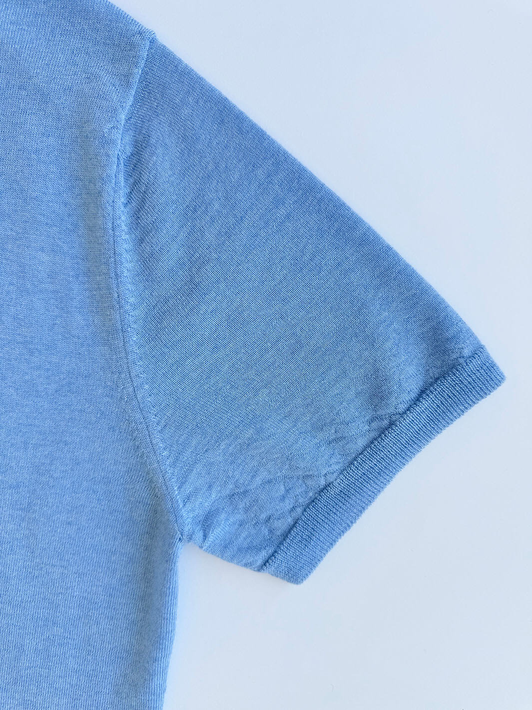 Extra Fine Merino Polo Shirt - Light Blue
