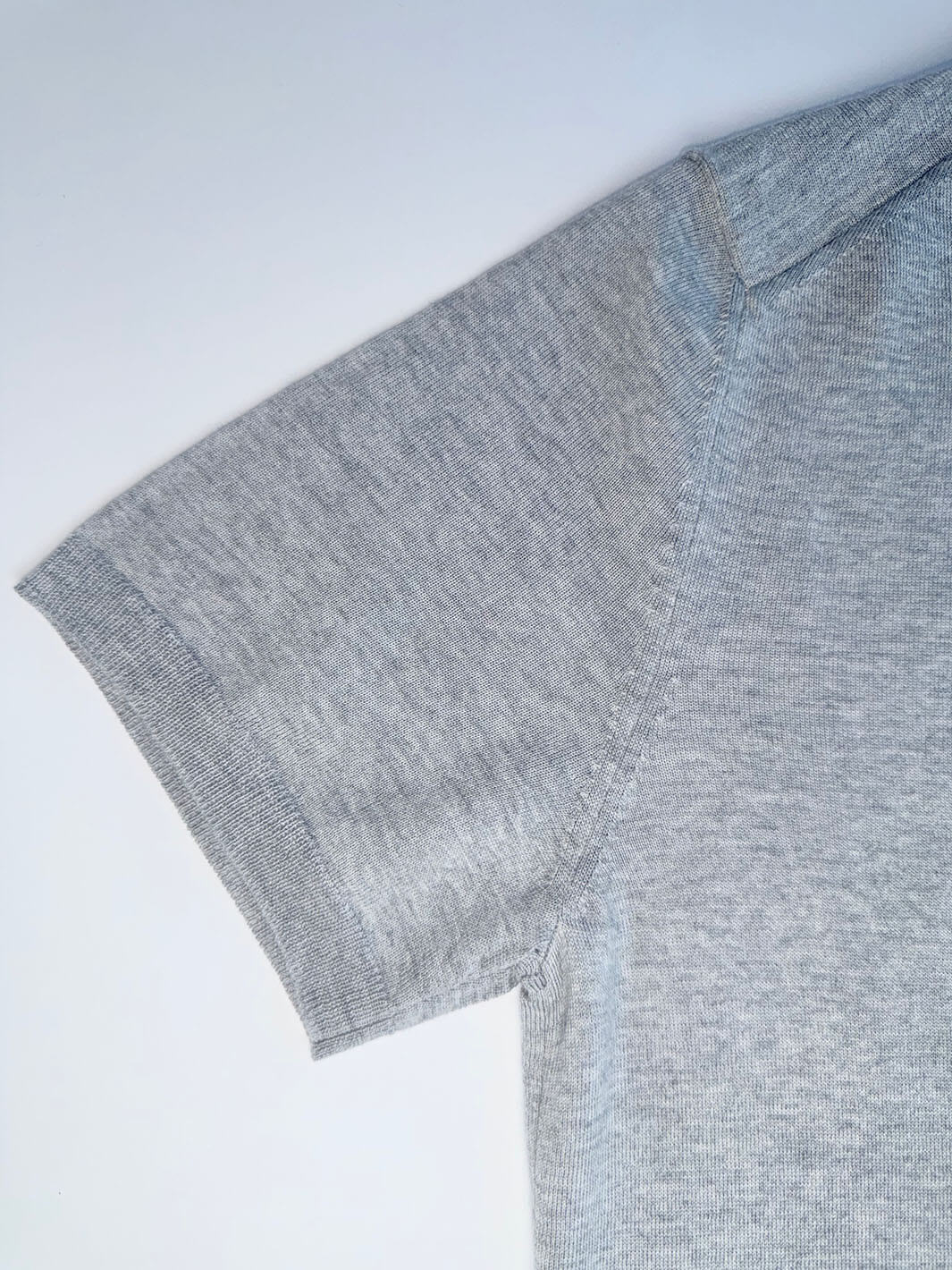Extra Fine Merino Polo Shirt - Light Grey