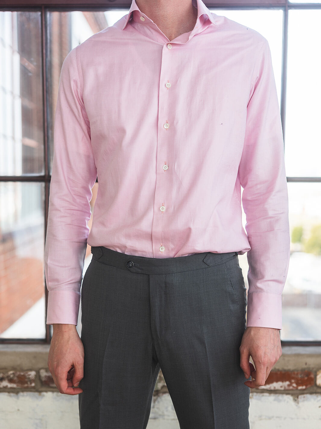 Light Pink Cotton Twill Dress Shirt 16 US (41 EU) Light Pink Cotton Twill Dress Shirt 16 US (41 EU)
