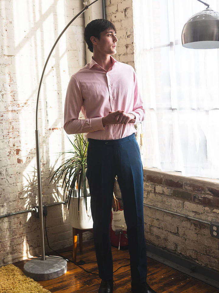 Cotton Twill Dress Shirt - Light Pink