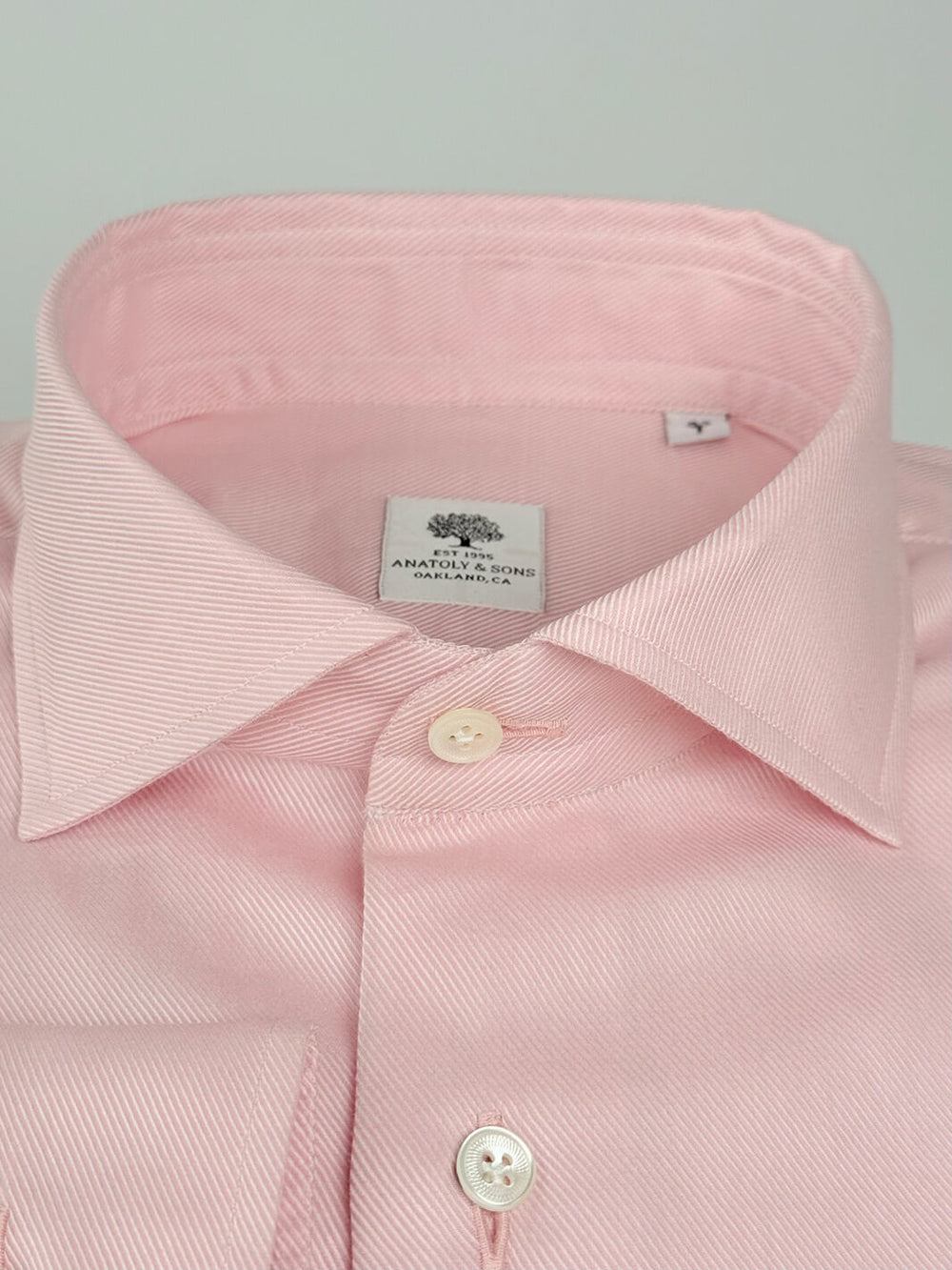 Light Pink Cotton Twill Dress Shirt 16 US (41 EU) Light Pink Cotton Twill Dress Shirt 16 US (41 EU)