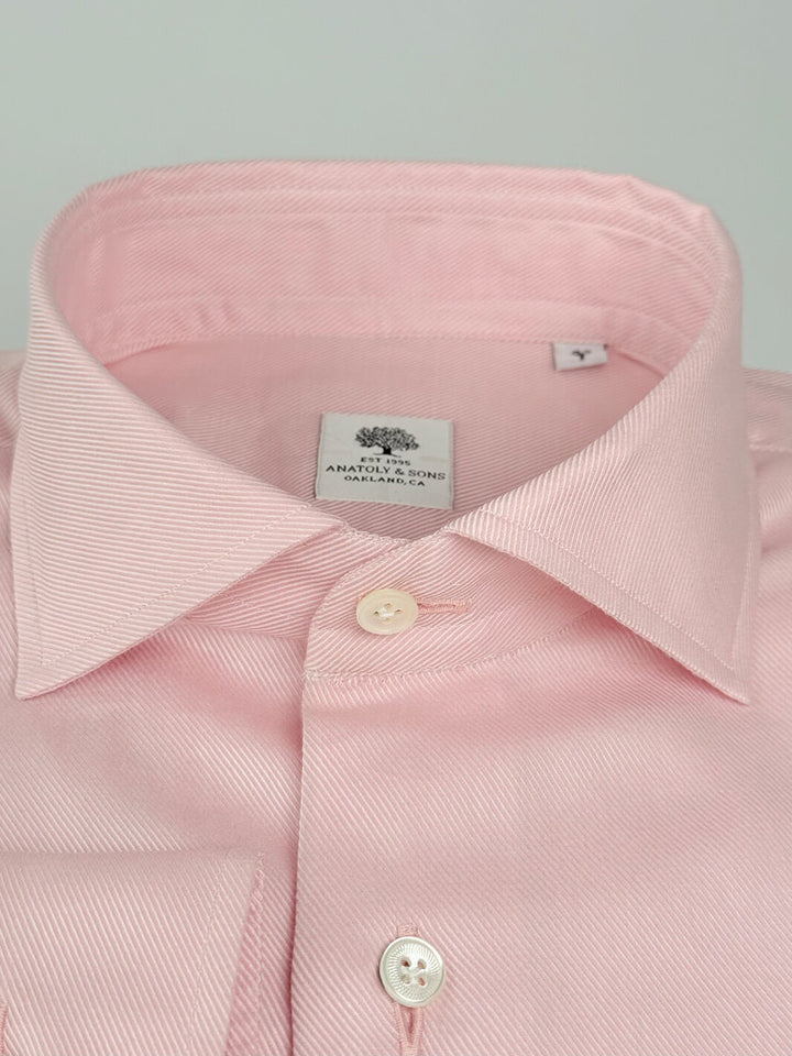Cotton Twill Dress Shirt - Light Pink
