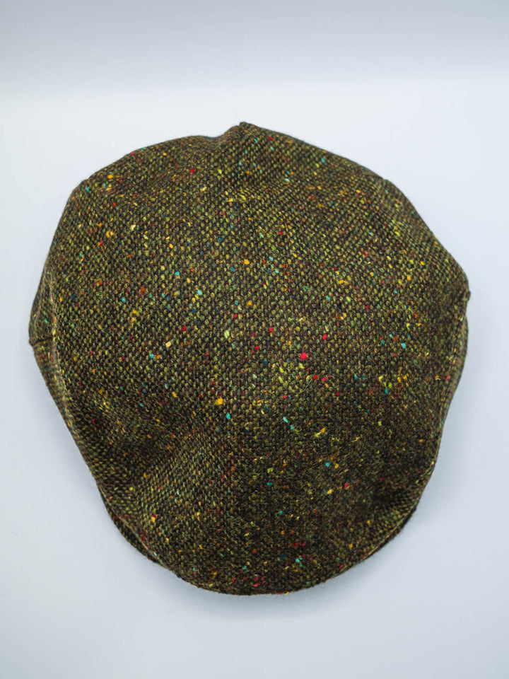 Donegal Tweed Driving Cap - Olive Green