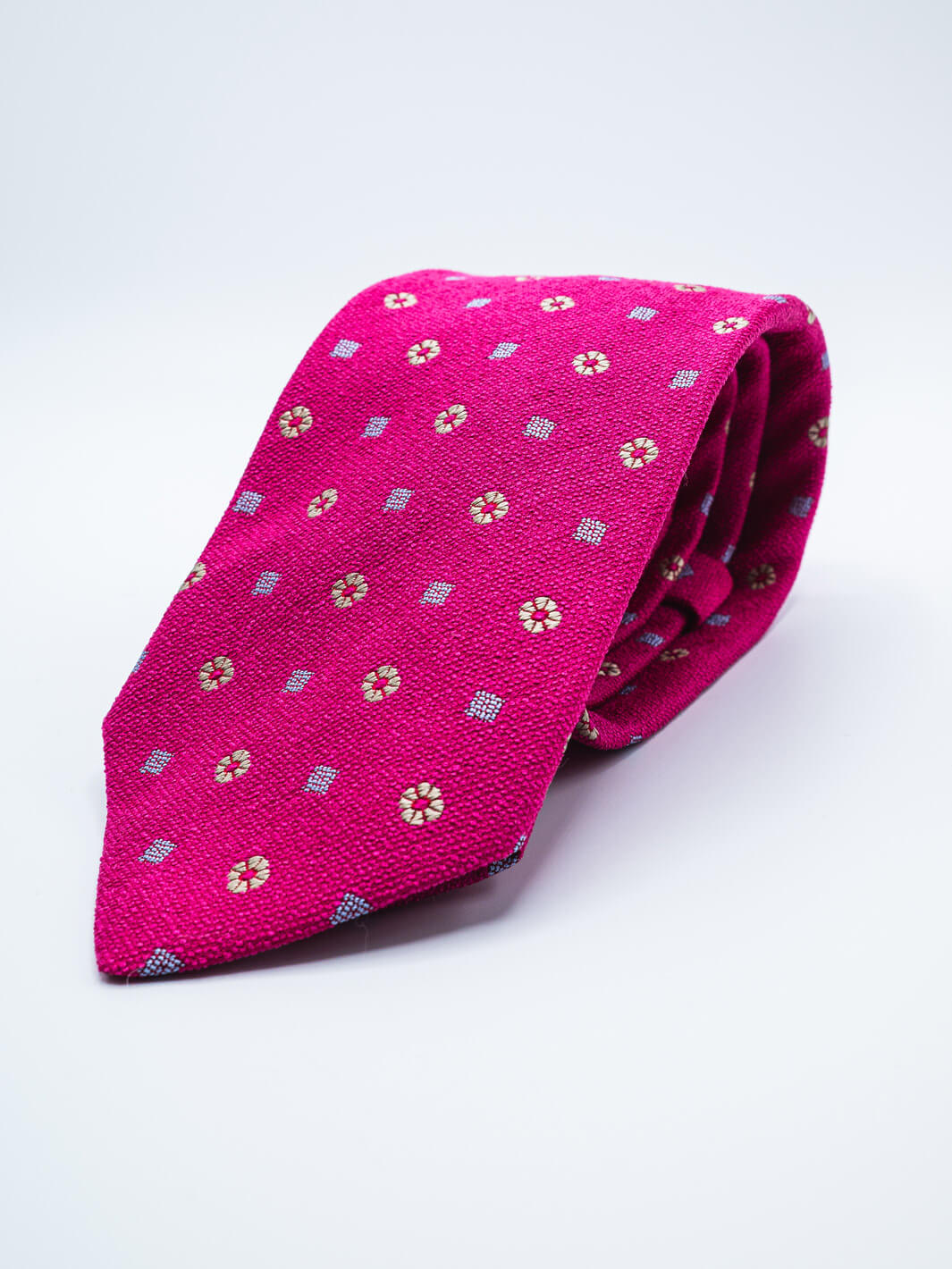 Deep Pink Silk Floral Print Tie – Anatoly & Sons