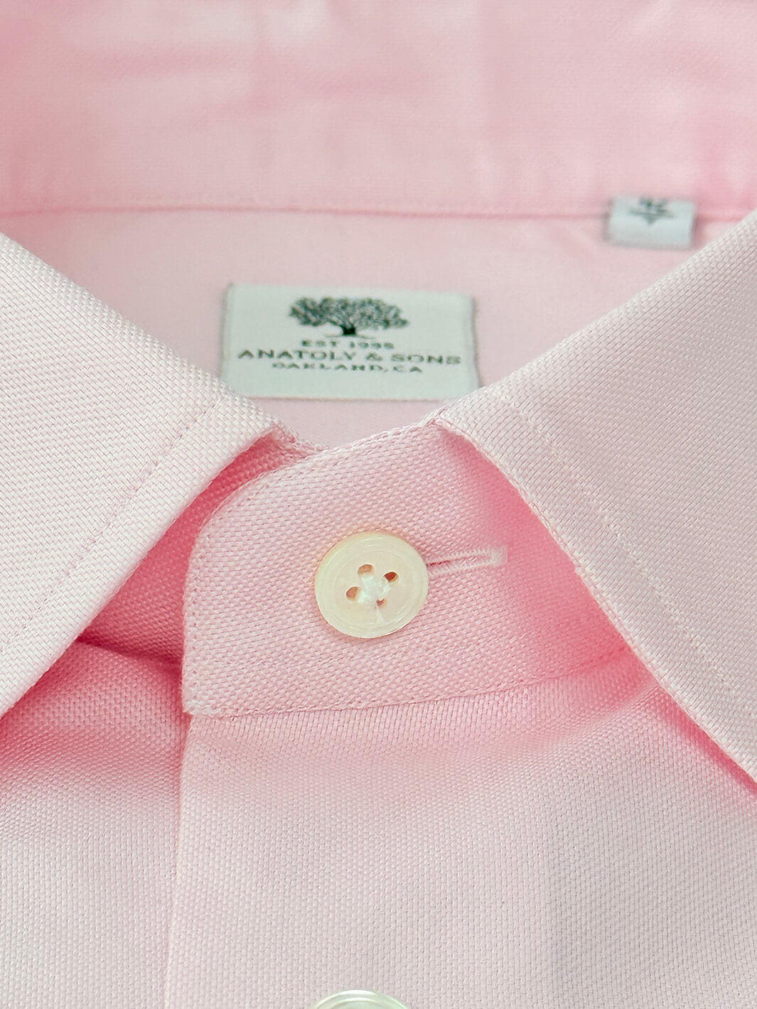 Cotton Oxford Dress Shirt - Pink
