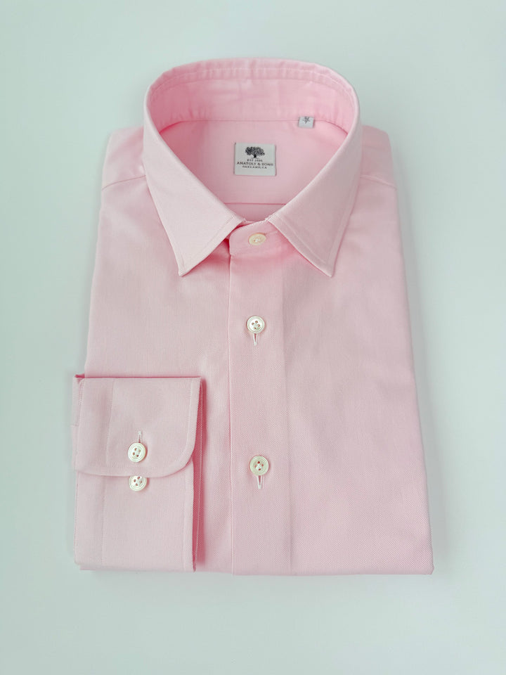 Cotton Oxford Dress Shirt - Pink