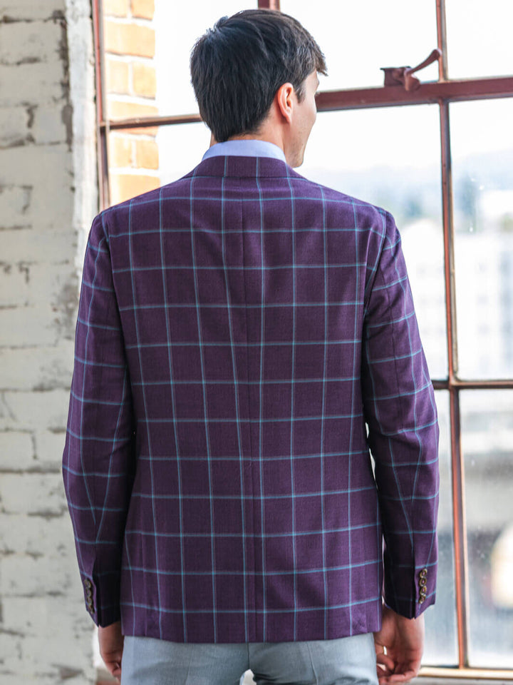 Aubergine Check Scabal Sport Coat
