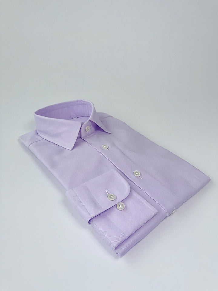 Cotton Oxford Dress Shirt - Purple