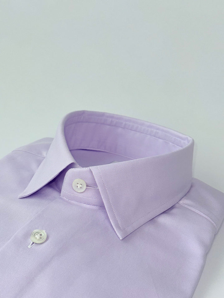 Cotton Oxford Dress Shirt - Purple