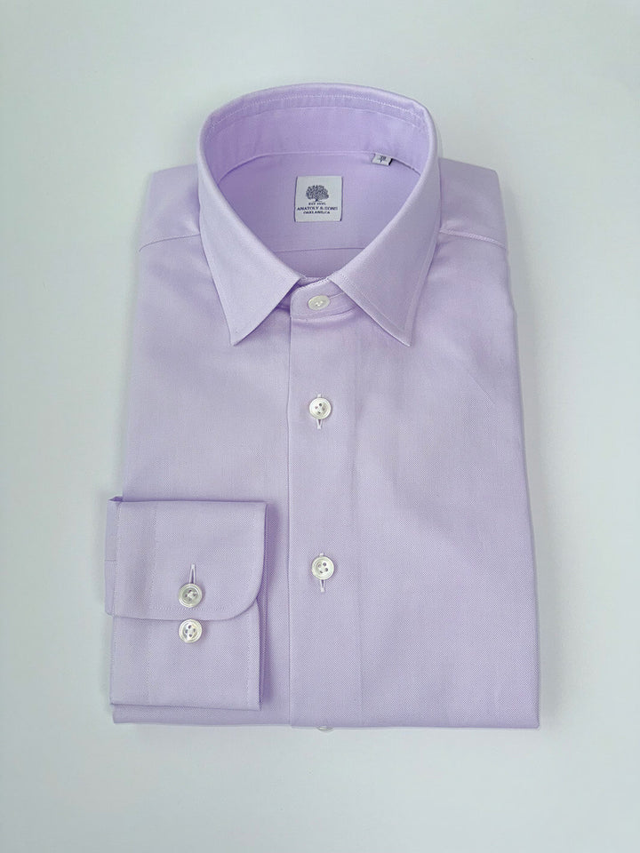 Cotton Oxford Dress Shirt - Purple