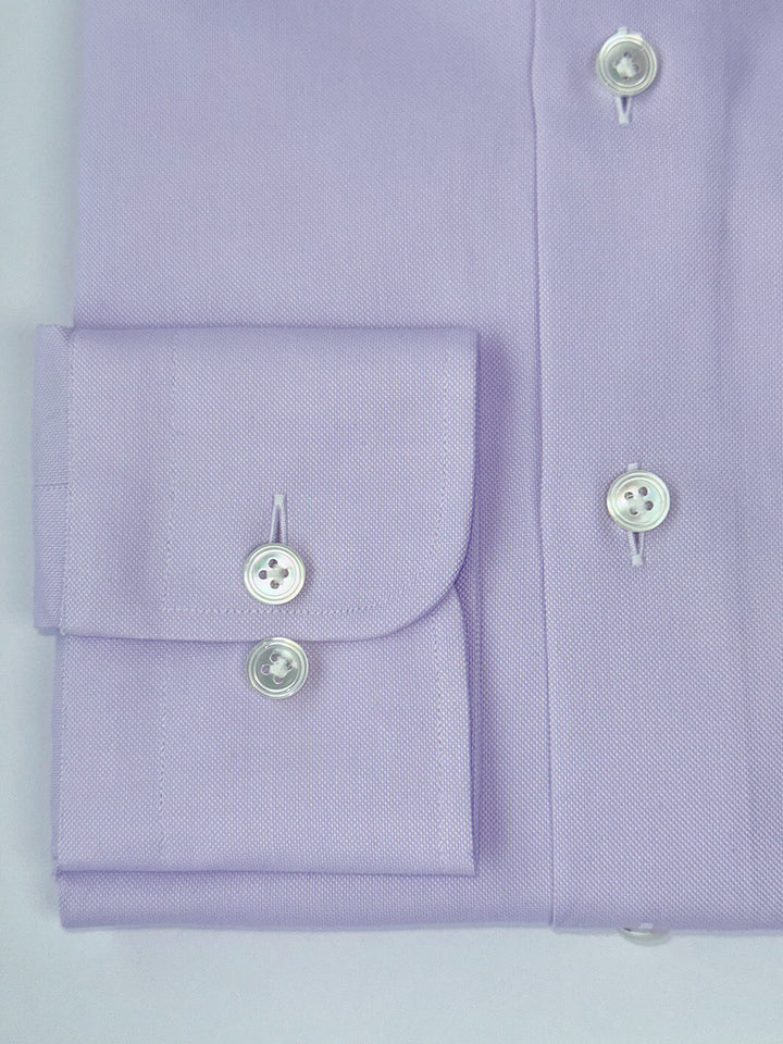 Cotton Oxford Dress Shirt - Purple