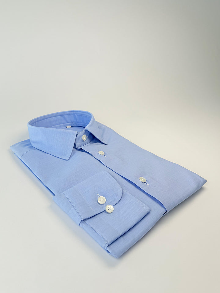 Cotton Poplin Dress Shirt - Light Blue
