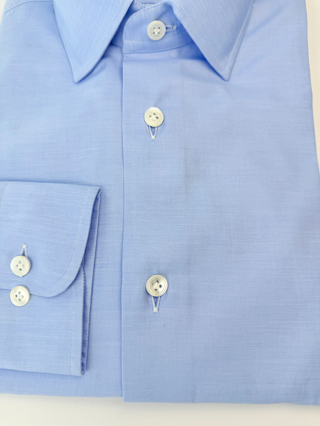 Cotton Poplin Dress Shirt - Light Blue