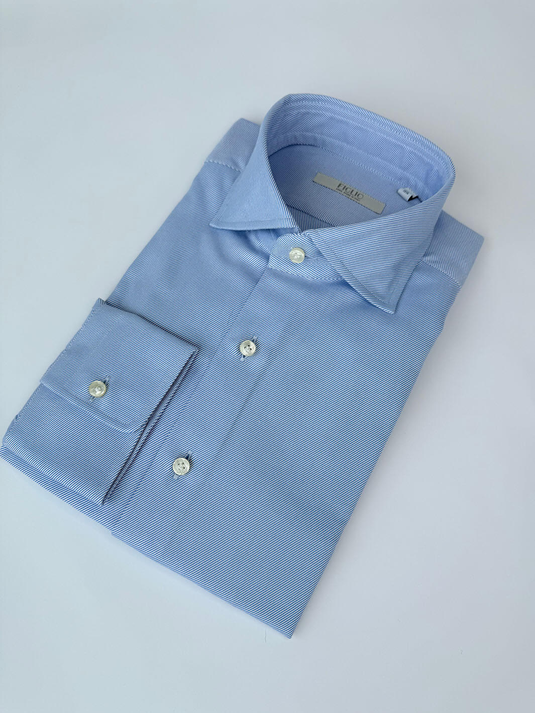 Cotton Twill Dress Shirt - Mid Blue