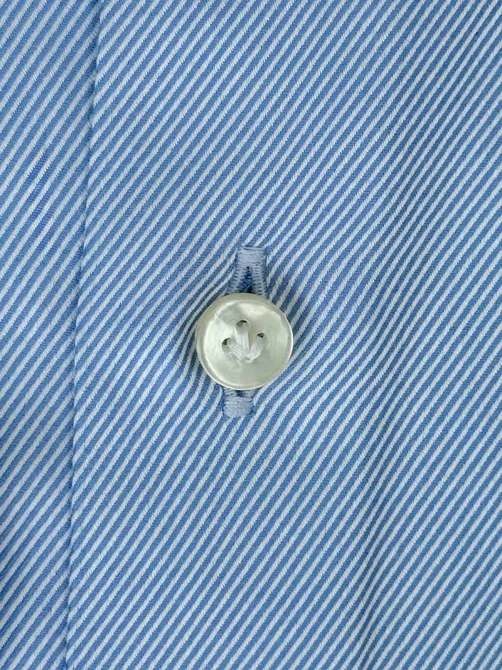 Cotton Twill Dress Shirt - Mid Blue