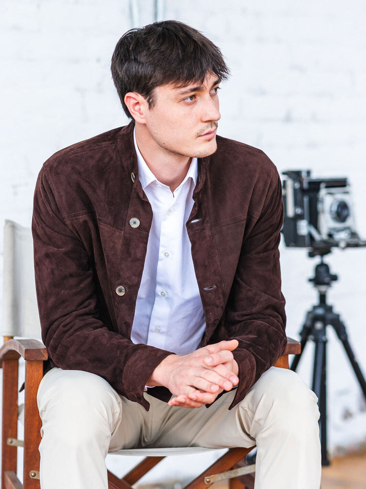Chocolate Suede Overshirt