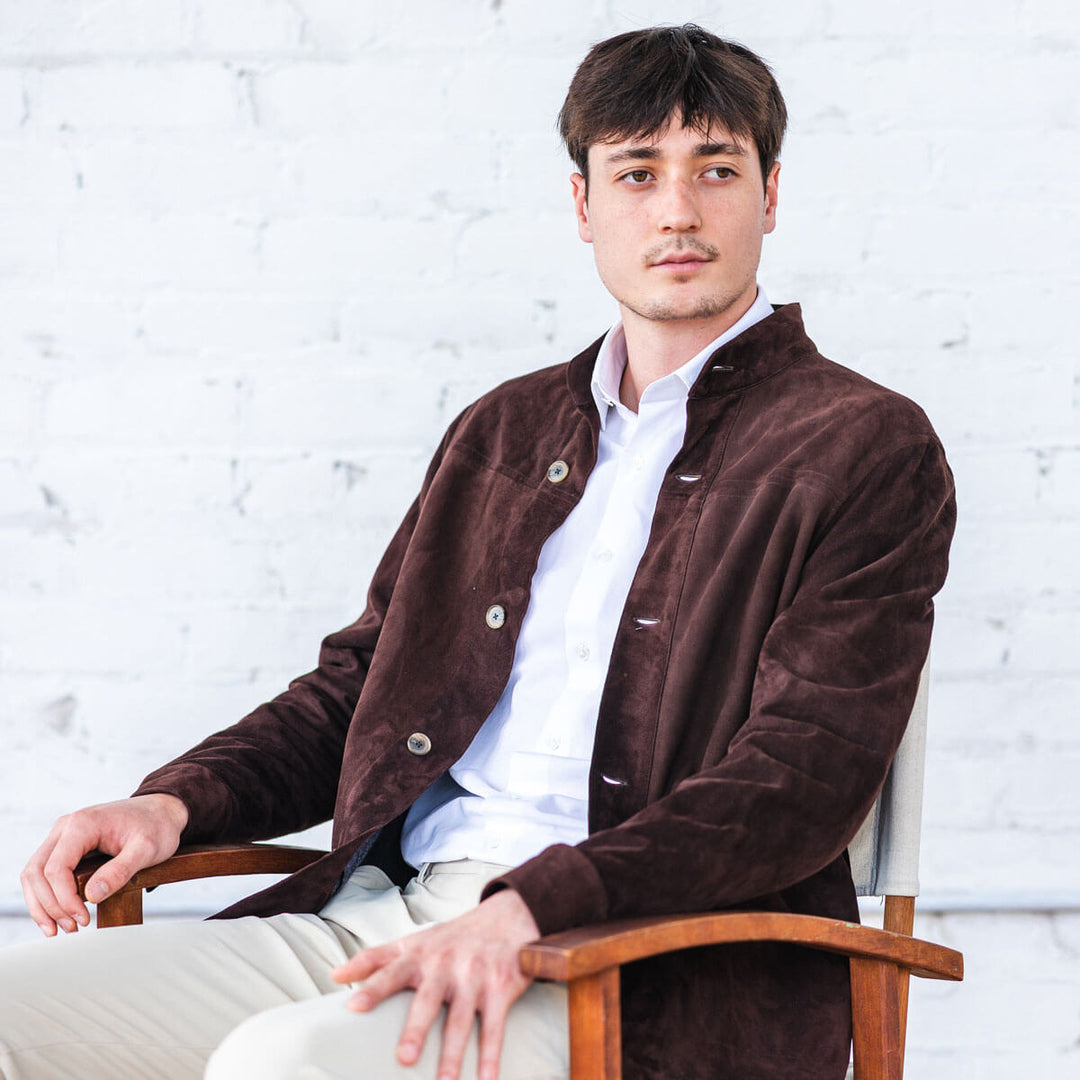 Chocolate Suede Overshirt