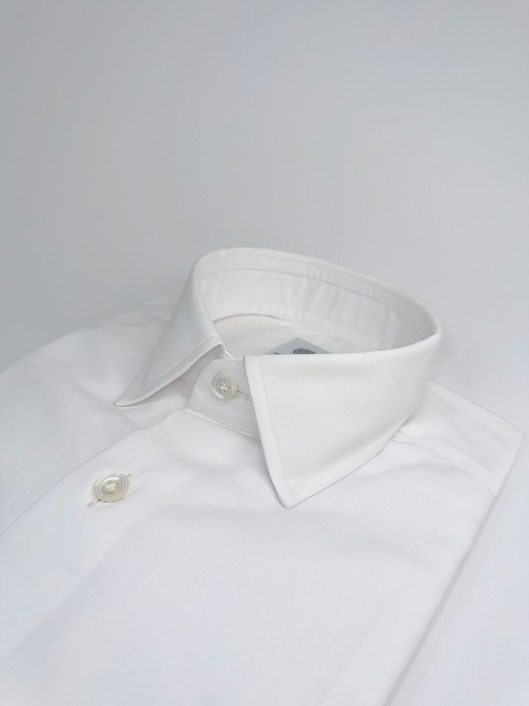 Superfine Cotton Twill Dress Shirt - White