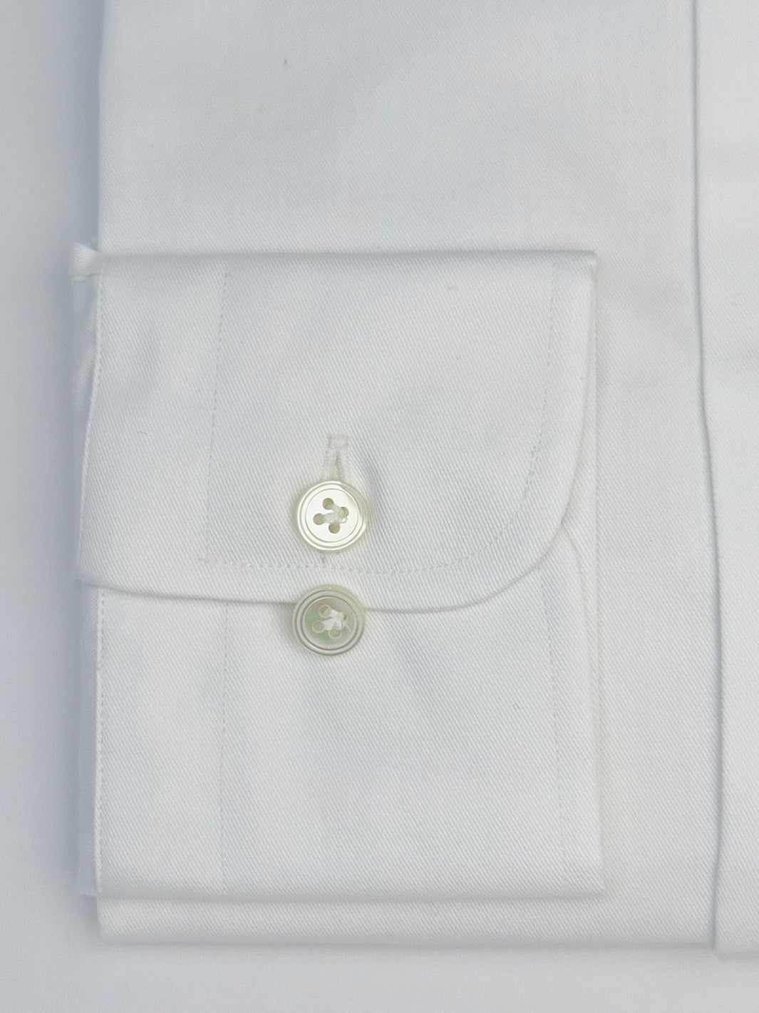 Superfine Cotton Twill Dress Shirt - White