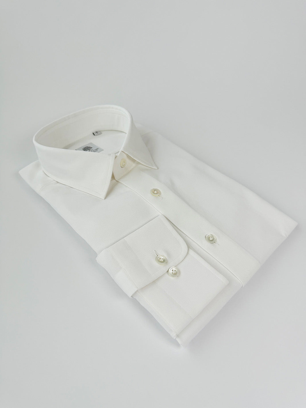 Cotton Twill Dress Shirt - White