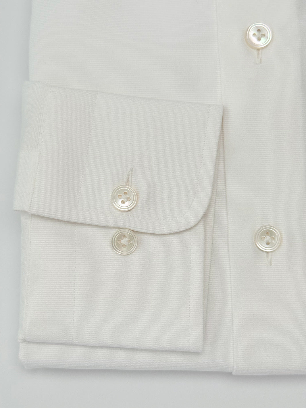 Cotton Twill Dress Shirt - White