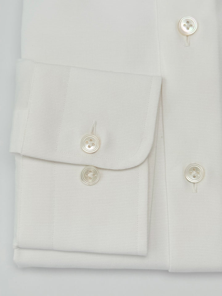 Cotton Twill Dress Shirt - White