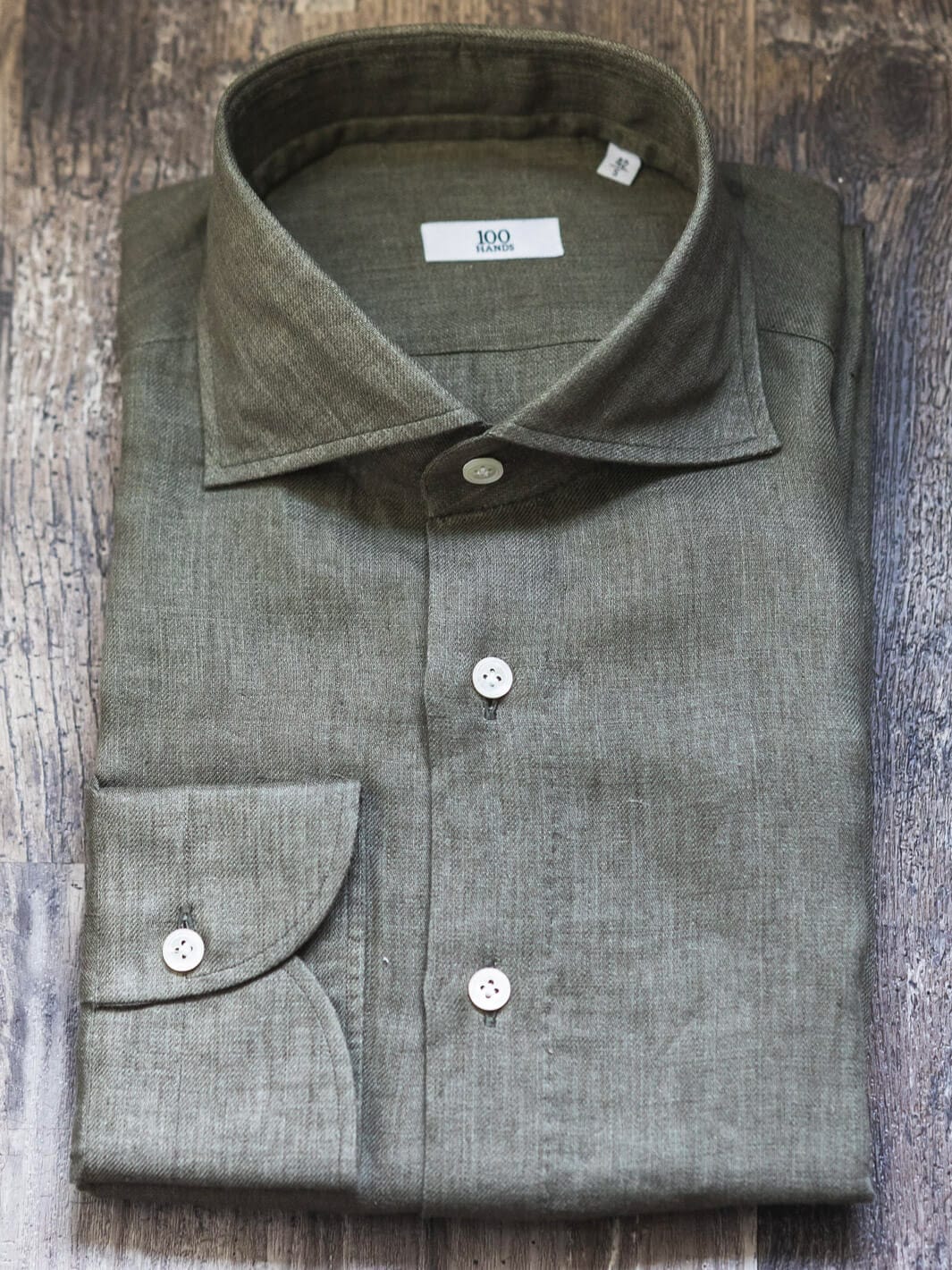 100 Hands Olive Green Shirt