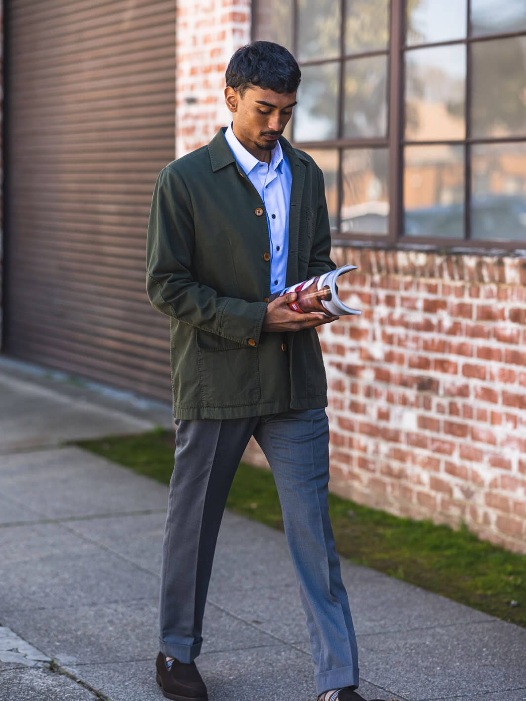 Green Cotton Chore Coat 46 US (56 EU) Green Cotton Chore Coat 46 US (56 EU)