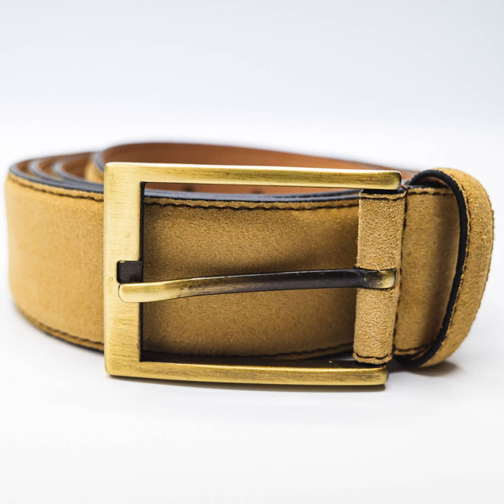 Anatoly & Sons Belts A&S Suede Belt - Tan
