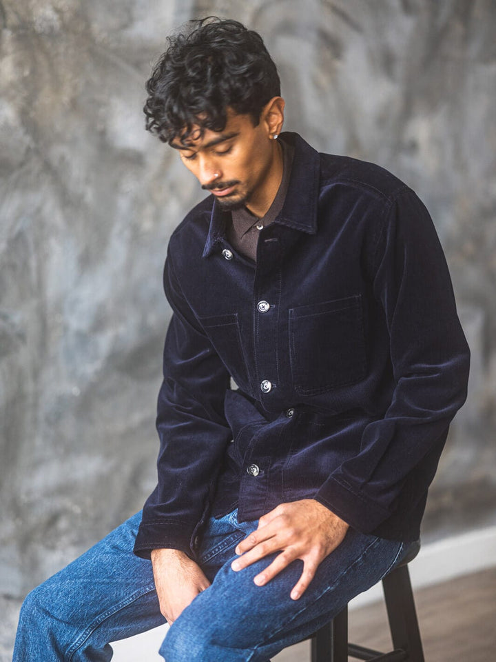 Anatoly & Sons Overshirt Navy Corduroy Overshirt