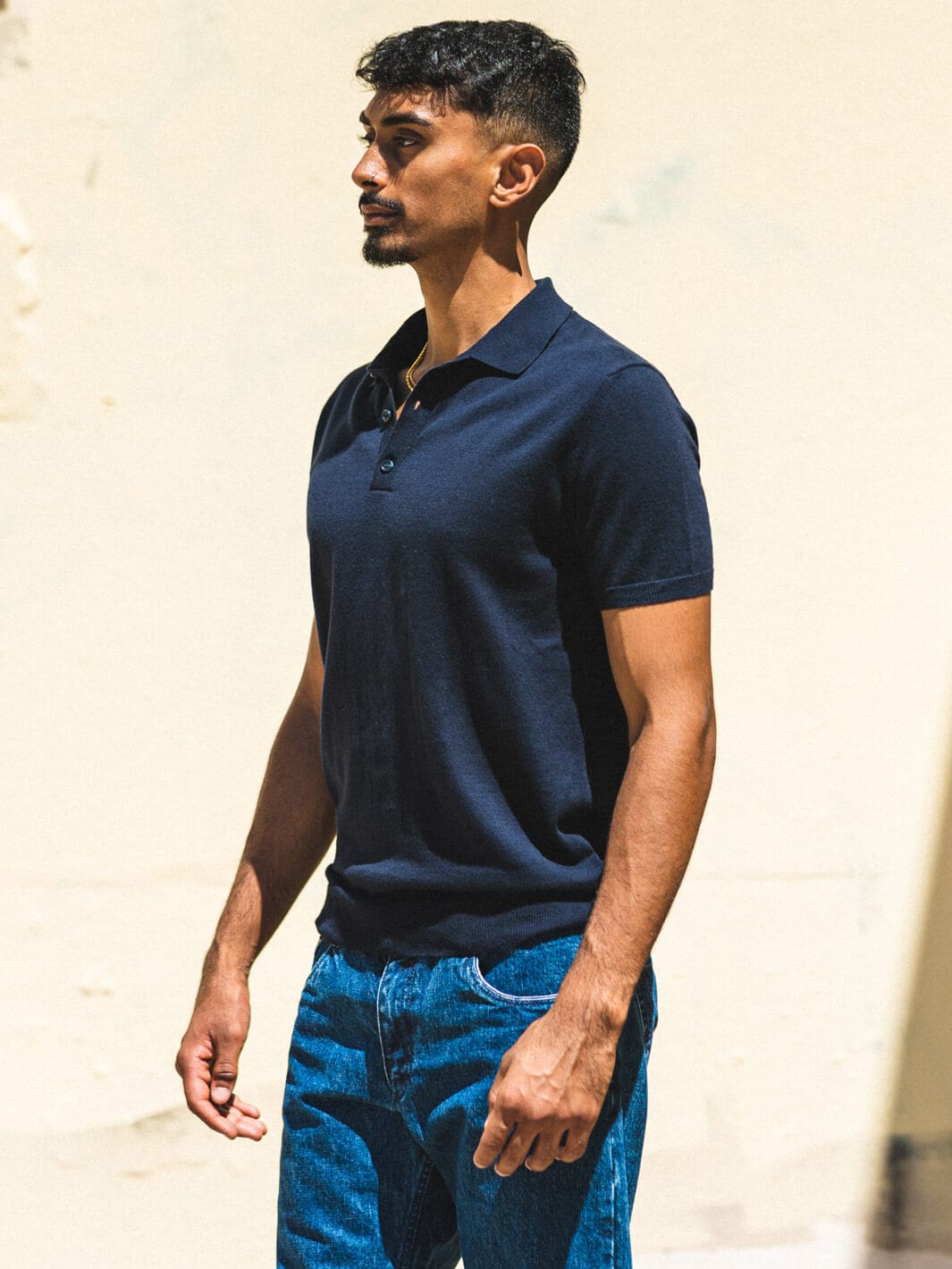 Anatoly & Sons Polos Navy Short Sleeve Polo