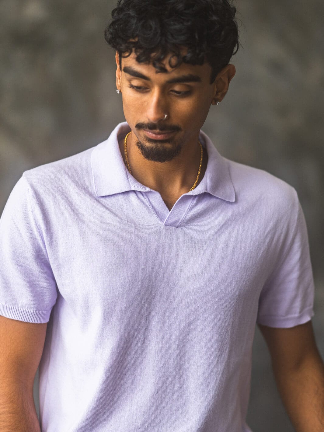 Anatoly & Sons Polos Riva Cotton Polo Shirt - Lilac