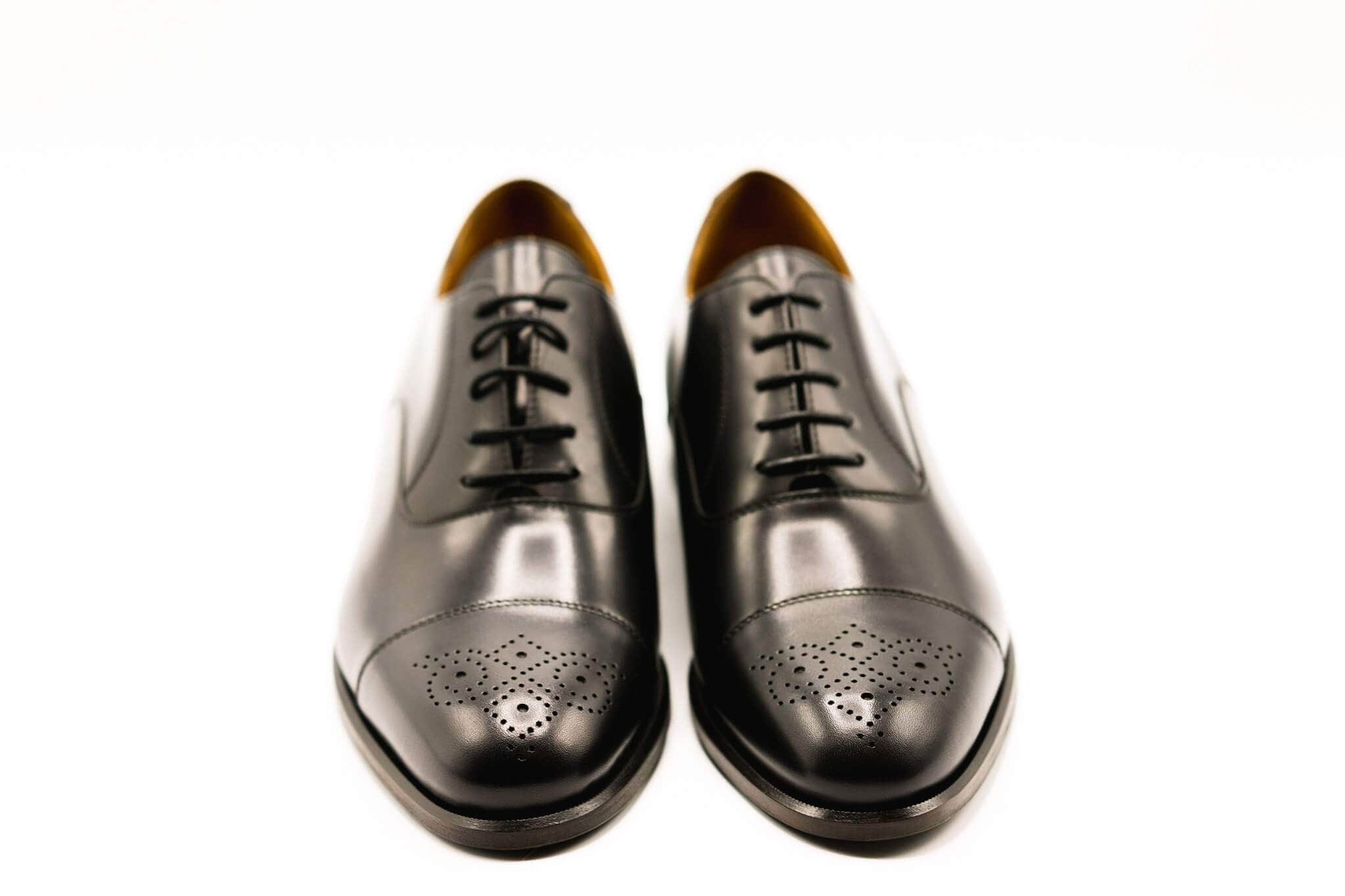 Black Cap-Toe Oxford Shoes | Italian Calfskin – Anatoly & Sons