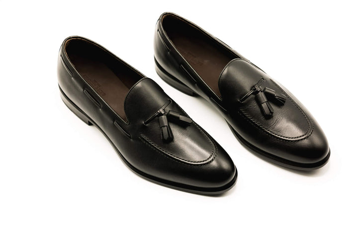 Anatoly & Sons Shoes Black Tassel Loafers