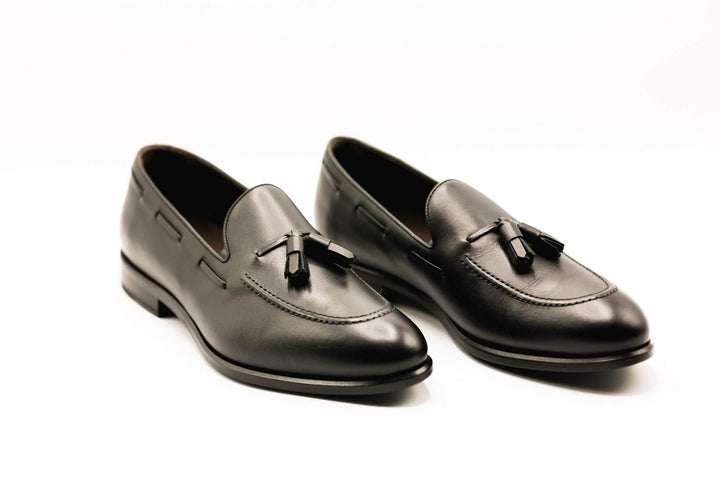 Anatoly & Sons Shoes Black Tassel Loafers