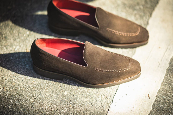 Anatoly & Sons Shoes Dark Brown Suede Loafers