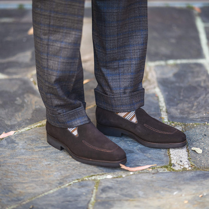 Anatoly & Sons Shoes Dark Brown Suede Loafers